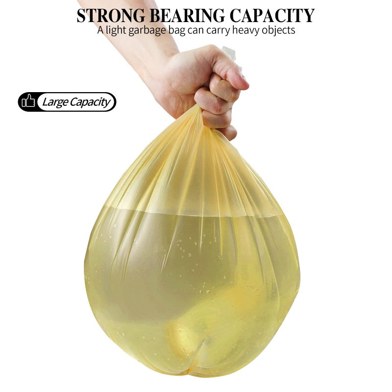HDY 5 Rolls Small Trash Bags - 100 Counts Durable 4 Gallon Small Garbage Bags for home office kitchen Bathroom Bedroom Trash Can liners（Golden） - Image 4